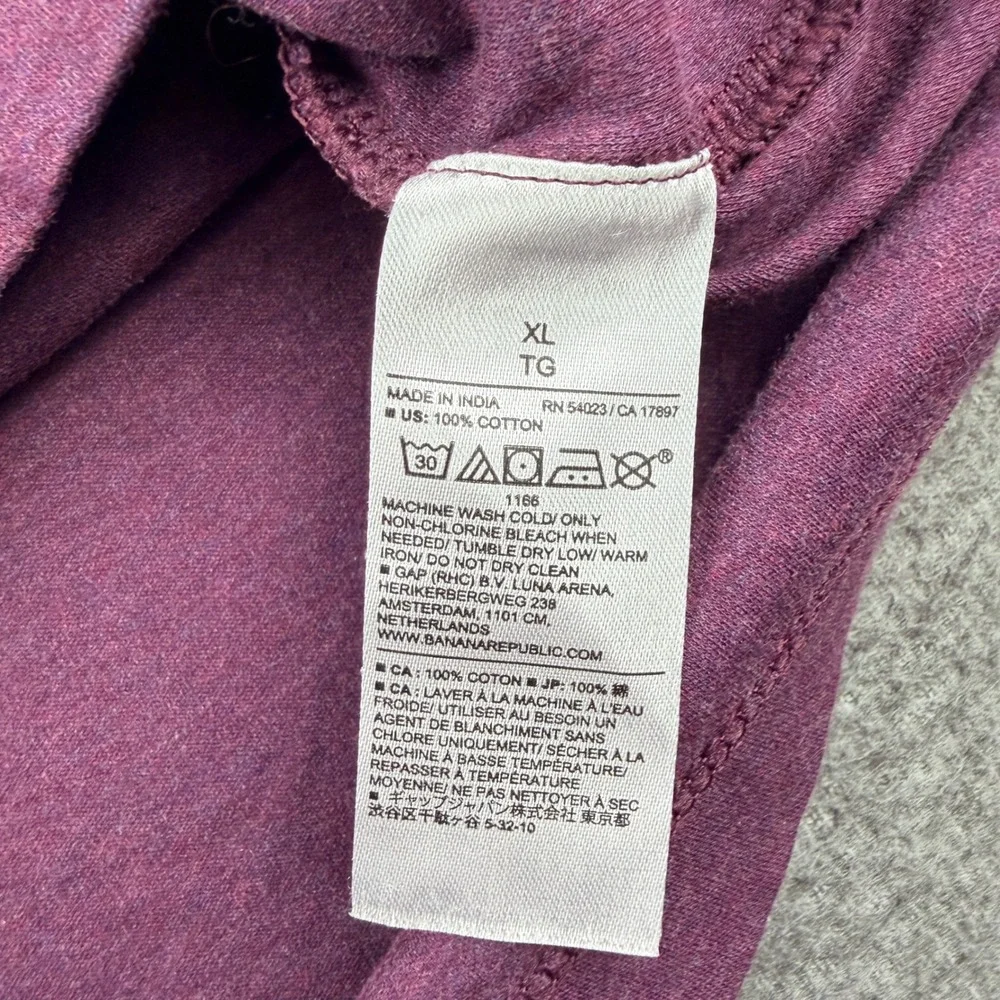 Banana Republic Luxe Touch Performance Polo Shirt Men's XL Purple Cotton Short